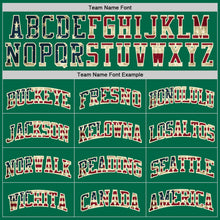 Laden Sie das Bild in den Galerie-Viewer, Custom Kelly Green Vintage USA Flag-Cream Authentic Throwback Basketball Jersey