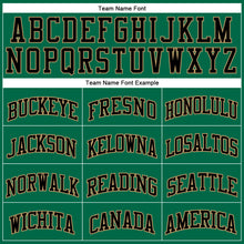 Load image into Gallery viewer, Custom Kelly Green White Pinstripe Old Gold-Black Authentic Basketball Jersey