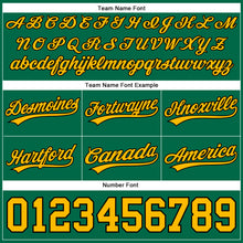 Laden Sie das Bild in den Galerie-Viewer, Custom Kelly Green Gold-Black Authentic Throwback Basketball Shorts