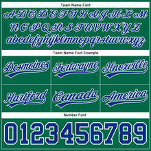 Load image into Gallery viewer, Custom Kelly Green Royal-White Authentic Throwback Basketball Shorts