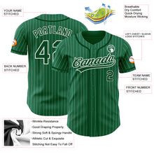 Загрузить изображение в средство просмотра галереи, Custom Kelly Green White Pinstripe Green Authentic Baseball Jersey