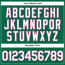 Charger l'image dans la galerie, Custom Kelly Green White Pinstripe Pink Authentic Baseball Jersey