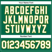 Загрузить изображение в средство просмотра галереи, Custom Kelly Green White Pinstripe Gold Authentic Baseball Jersey