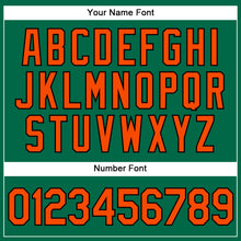 Загрузить изображение в средство просмотра галереи, Custom Kelly Green Black Pinstripe Orange Authentic Baseball Jersey