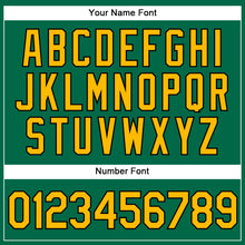 Загрузить изображение в средство просмотра галереи, Custom Kelly Green Black Pinstripe Gold Authentic Baseball Jersey