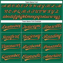 Загрузить изображение в средство просмотра галереи, Custom Kelly Green Black Pinstripe Old Gold Authentic Baseball Jersey