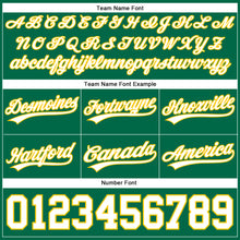 Load image into Gallery viewer, Custom Kelly Green White-Yellow Authentic Basketball Shorts