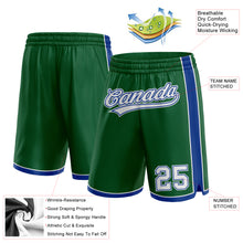 Load image into Gallery viewer, Custom Kelly Green White-Royal Authentic Basketball Shorts