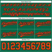 Load image into Gallery viewer, Custom Kelly Green Orange-Black Authentic Basketball Shorts