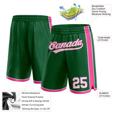 Load image into Gallery viewer, Custom Kelly Green White-Pink Authentic Basketball Shorts