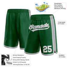 Charger l'image dans la galerie, Custom Kelly Green White-Gray Authentic Basketball Shorts