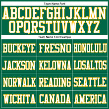 Load image into Gallery viewer, Custom Kelly Green White-Gold Mesh Authentic Football Jersey