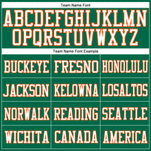 Load image into Gallery viewer, Custom Kelly Green White-Orange Mesh Authentic Football Jersey