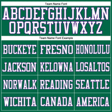 Load image into Gallery viewer, Custom Kelly Green White-Purple Mesh Authentic Football Jersey