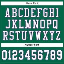 Load image into Gallery viewer, Custom Kelly Green White-Purple Mesh Authentic Football Jersey