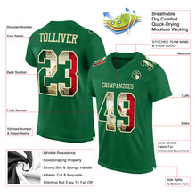Charger l'image dans la galerie, Custom Kelly Green Vintage Mexican Flag-City Cream Mesh Authentic Football Jersey