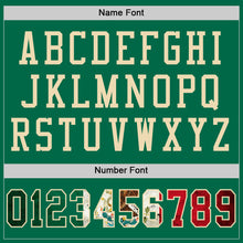 Charger l'image dans la galerie, Custom Kelly Green Vintage Mexican Flag-City Cream Mesh Authentic Football Jersey