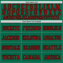 Load image into Gallery viewer, Custom Kelly Green Red-Black Mesh Authentic Football Jersey