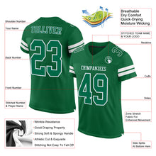Charger l'image dans la galerie, Custom Kelly Green White Mesh Authentic Football Jersey