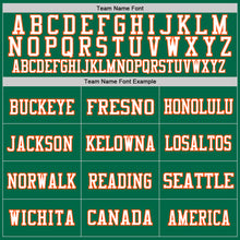 Charger l'image dans la galerie, Custom Kelly Green White-Orange Mesh Authentic Football Jersey