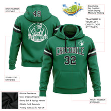 Charger l'image dans la galerie, Custom Stitched Kelly Green Black-White Football Pullover Sweatshirt Hoodie