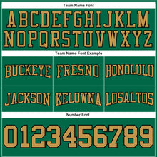 Laden Sie das Bild in den Galerie-Viewer, Custom Stitched Kelly Green Old Gold-Black Football Pullover Sweatshirt Hoodie