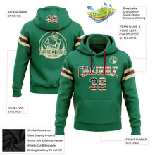 Загрузить изображение в средство просмотра галереи, Custom Stitched Kelly Green Vintage USA Flag City Cream-Crimson Football Pullover Sweatshirt Hoodie