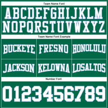 Charger l'image dans la galerie, Custom Stitched Kelly Green White-Light Blue Football Pullover Sweatshirt Hoodie