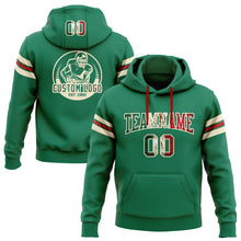 Laden Sie das Bild in den Galerie-Viewer, Custom Stitched Kelly Green Vintage Mexican Flag Cream-Red Football Pullover Sweatshirt Hoodie