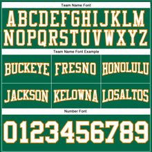 Laden Sie das Bild in den Galerie-Viewer, Custom Stitched Kelly Green White-Bay Orange Football Pullover Sweatshirt Hoodie
