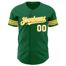 Загрузить изображение в средство просмотра галереи, Custom Kelly Green White-Gold Authentic Baseball Jersey