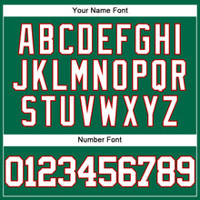 Загрузить изображение в средство просмотра галереи, Custom Kelly Green White-Red Authentic Baseball Jersey