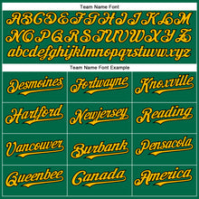 Load image into Gallery viewer, Custom Kelly Green Gold-Black Authentic Baseball Jersey