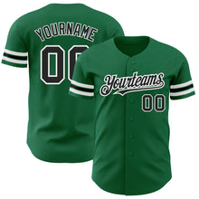 Загрузить изображение в средство просмотра галереи, Custom Kelly Green Black-White Authentic Baseball Jersey