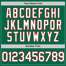 Charger l'image dans la galerie, Custom Kelly Green White-Red Authentic Throwback Baseball Jersey