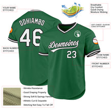 Charger l'image dans la galerie, Custom Kelly Green White-Black Authentic Throwback Baseball Jersey