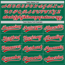 Загрузить изображение в средство просмотра галереи, Custom Kelly Green Red-White Authentic Throwback Baseball Jersey