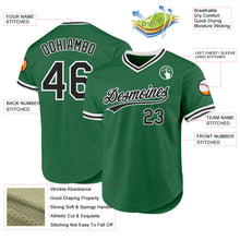 Charger l'image dans la galerie, Custom Kelly Green Black-White Authentic Throwback Baseball Jersey