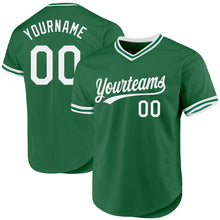 Charger l'image dans la galerie, Custom Kelly Green White Authentic Throwback Baseball Jersey