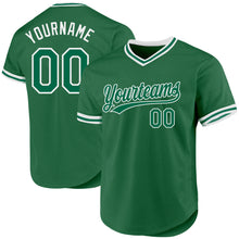 Charger l'image dans la galerie, Custom Kelly Green White Authentic Throwback Baseball Jersey