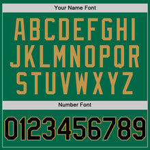 Charger l'image dans la galerie, Custom Kelly Green Black-Old Gold Authentic Throwback Baseball Jersey