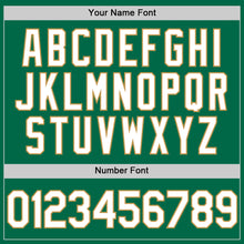 Charger l'image dans la galerie, Custom Kelly Green White-Old Gold Authentic Throwback Baseball Jersey