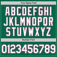 Charger l'image dans la galerie, Custom Kelly Green White-Pink Authentic Throwback Baseball Jersey