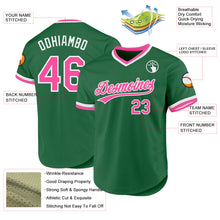 Загрузить изображение в средство просмотра галереи, Custom Kelly Green Pink-White Authentic Throwback Baseball Jersey