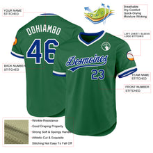 Charger l'image dans la galerie, Custom Kelly Green Royal-White Authentic Throwback Baseball Jersey