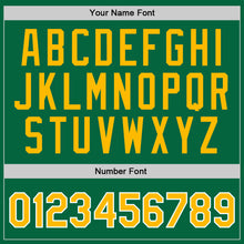 Загрузить изображение в средство просмотра галереи, Custom Kelly Green Gold-White Authentic Throwback Basketball Jersey