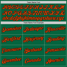 Load image into Gallery viewer, Custom Kelly Green Orange-Black Authentic Throwback Basketball Jersey