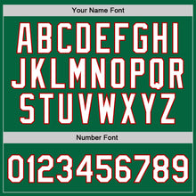 Load image into Gallery viewer, Custom Kelly Green White-Red Authentic Throwback Basketball Jersey