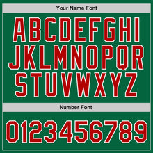 Загрузить изображение в средство просмотра галереи, Custom Kelly Green Red-White Authentic Throwback Basketball Jersey