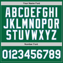 Load image into Gallery viewer, Custom Kelly Green White-Light Blue Authentic Throwback Basketball Jersey